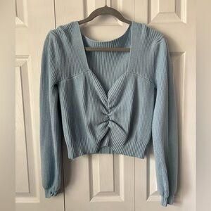 Blue Cropped Sweater